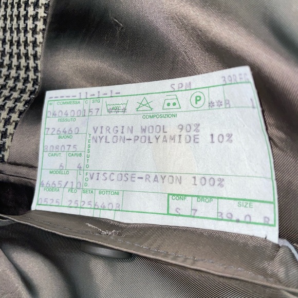 Vintage Giorgio Armani Brown Double Button jacket Tweed Blazer made in Italy men - Picture 4 of 4